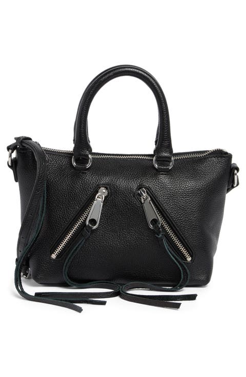 Micro Moto Leather Satchel