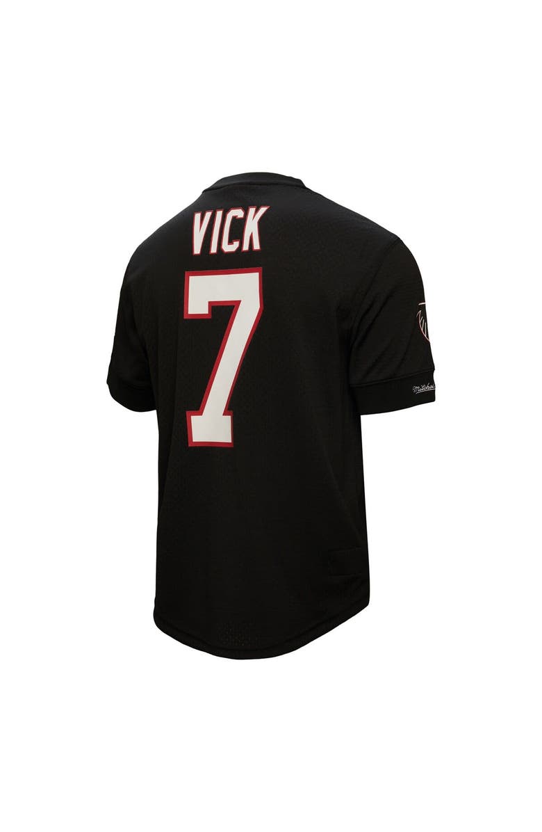 Mitchell & Ness Men's Mitchell & Ness Michael Vick Black Atlanta Falcons Retired Player Name & Number Mesh Top, Alternate, color, Black