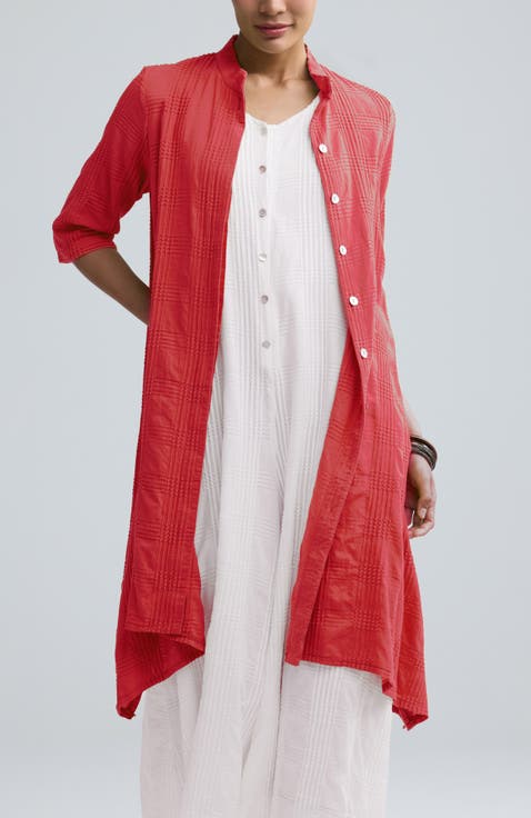 Vela Check-embroidered Shirt Dress