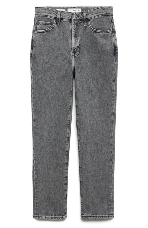 Mango Claudia Crop Slim Fit Jeans In Open Grey