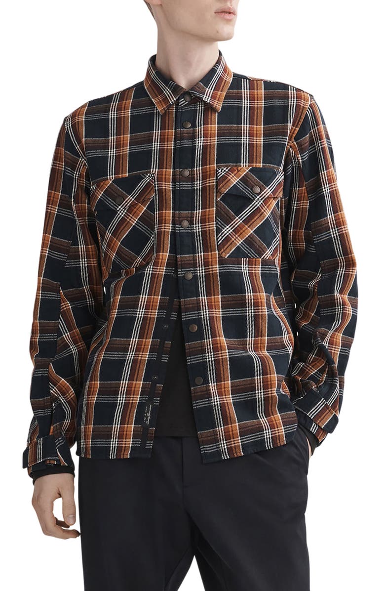 rag & bone Engineered Japanese Plaid Shirt Jacket, Main, color,