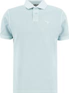 Barbour Tailored Fit Tartan Placket Cotton Piqué Polo