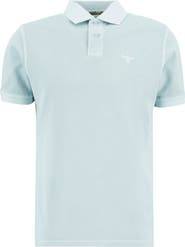 Barbour Tailored Fit Tartan Placket Cotton Piqué Polo