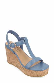 Journee Collection Matildaa T-Strap Platform Wedge Sandal