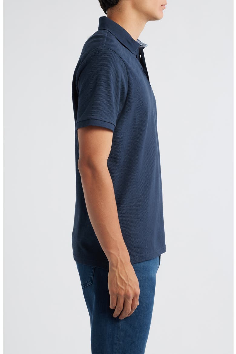 Stretch Cotton Polo, Alternate, color, OUTER SPACE