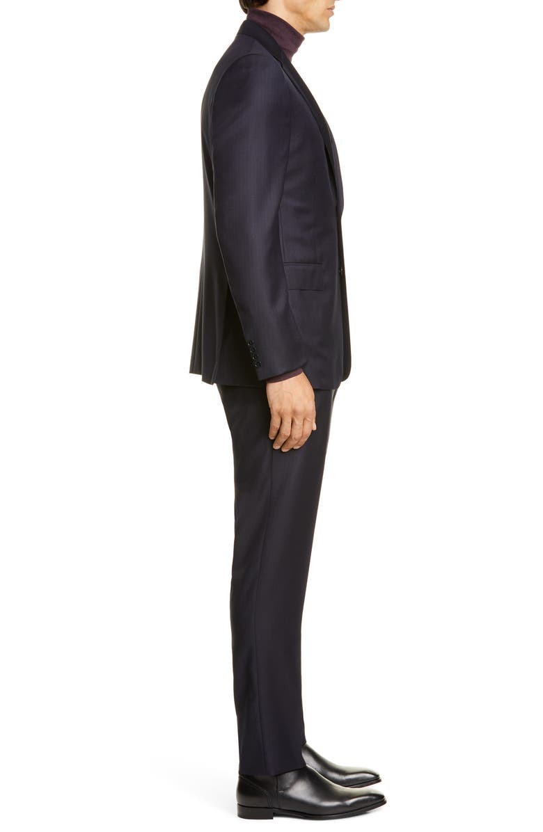 ZEGNA Ermenegildo Zegna Milano Classic Fit Stripe Wool & Silk Suit, Alternate, color,