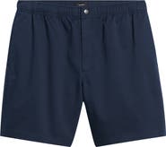 Theory Easy Elastic Waist Cotton Shorts