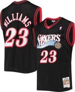 Mitchell & Ness Men's Mitchell & Ness Lou Williams Black Philadelphia 76ers 2005/06 Hardwood Classics Swingman Jersey