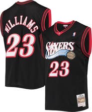Mitchell & Ness Men's Mitchell & Ness Lou Williams Black Philadelphia 76ers 2005/06 Hardwood Classics Swingman Jersey