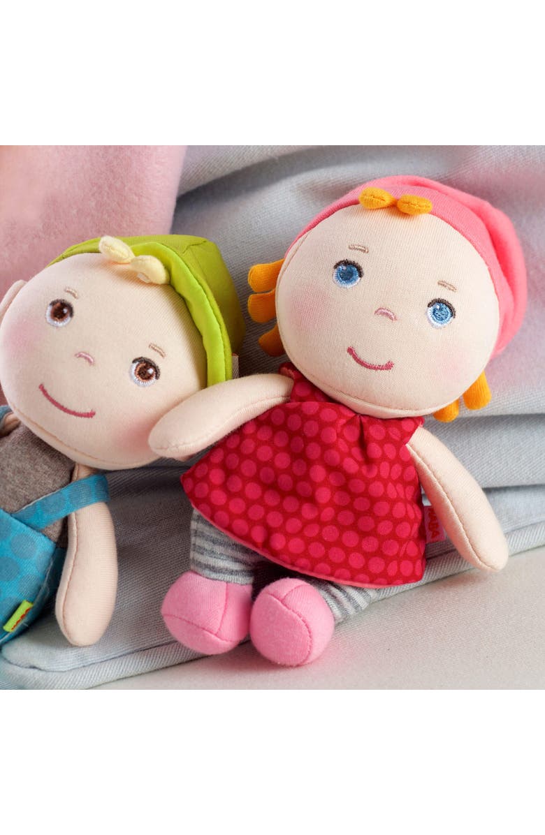 HABA Mini Soft Doll Hertha - Tiny 6" First Baby Doll from Birth and Up, Alternate, color, Multi