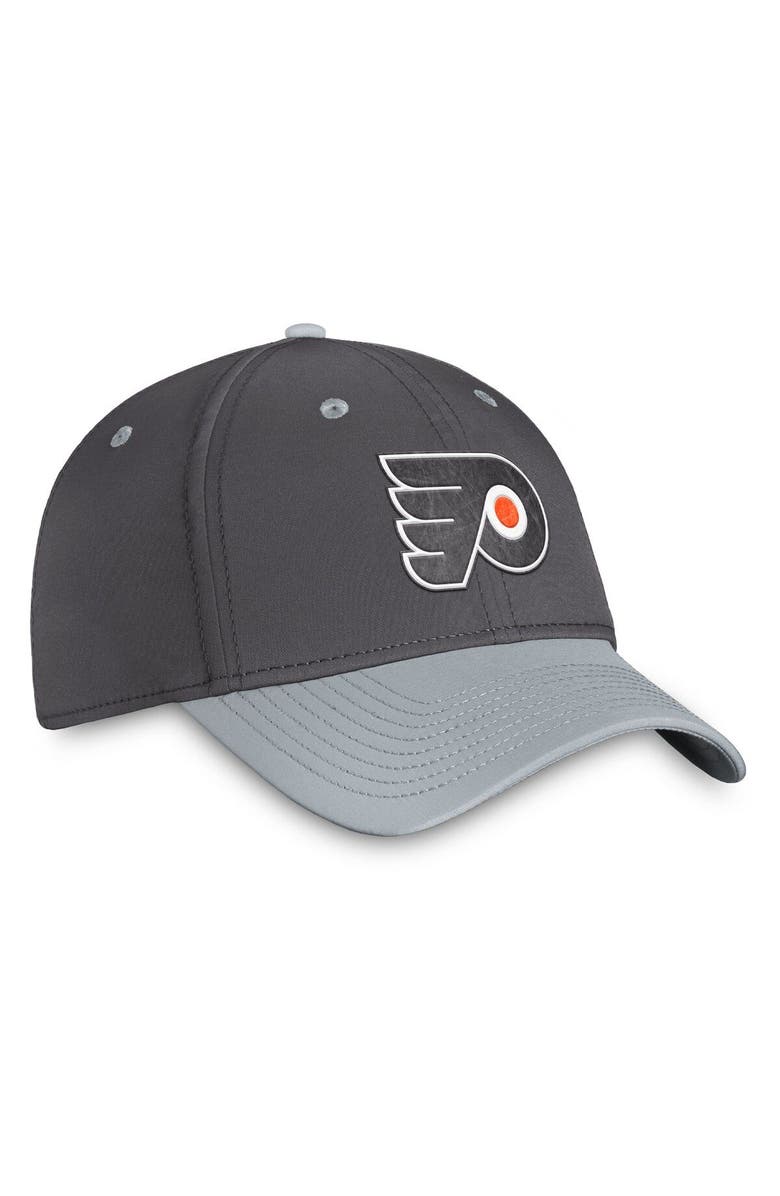 FANATICS Men's Fanatics Branded Charcoal/Gray Philadelphia Flyers Authentic Pro Home Ice Flex Hat, Alternate, color, 