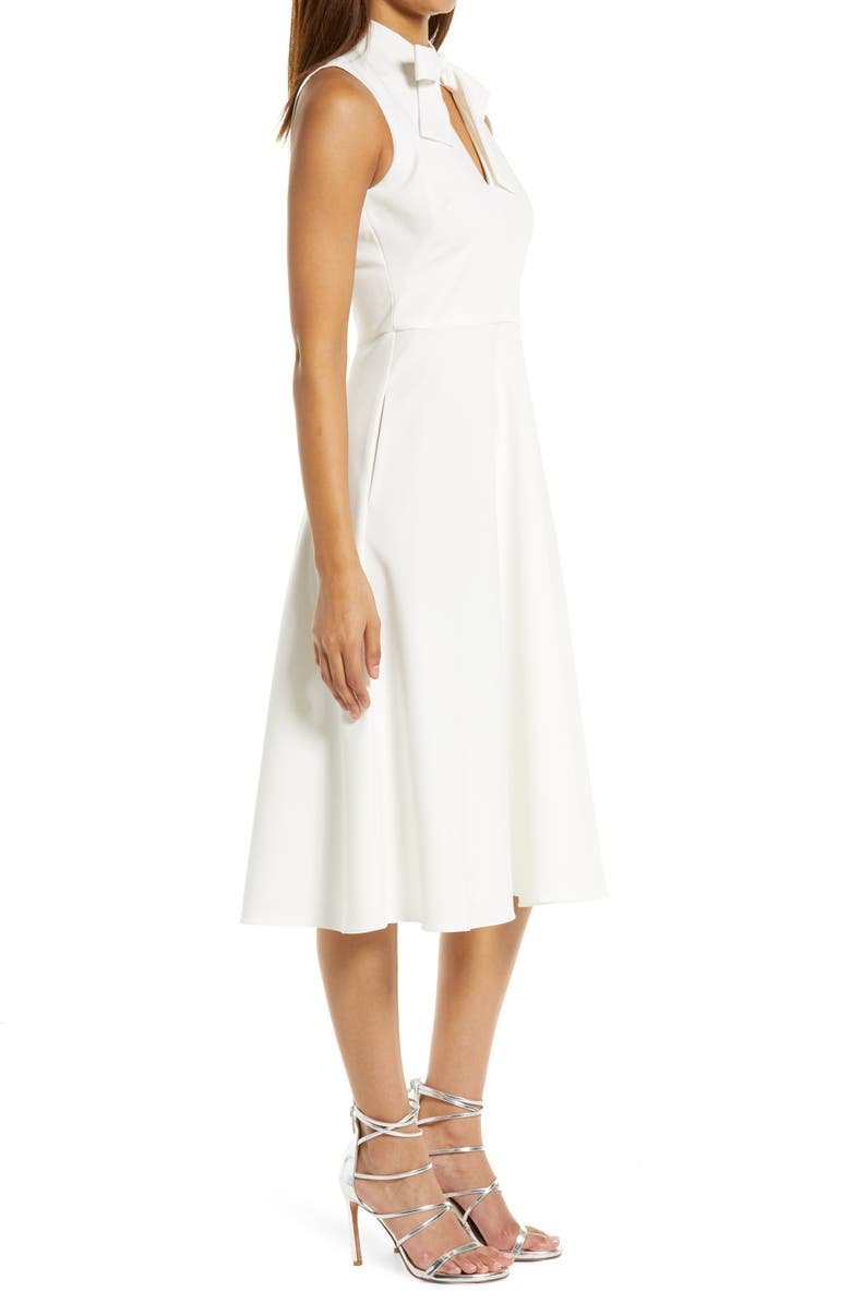 Black Halo Carolina Fit & Flare Dress, Alternate, color, Pearl