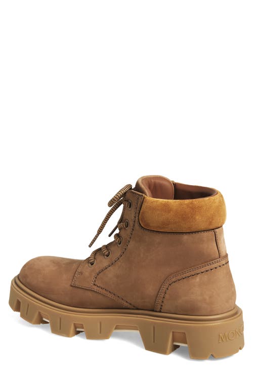 Moncler Peak City Lace-up Boot In Brown