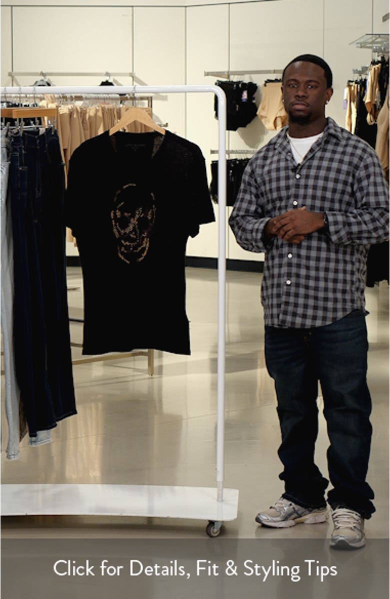 Embroidered Linen Blend T-Shirt, sales video thumbnail