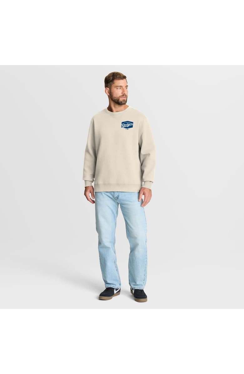 FANATICS Men's Fanatics  Tan Los Angeles Dodgers 9x Champs Crewneck Sweatshirt, Alternate, color, Tan