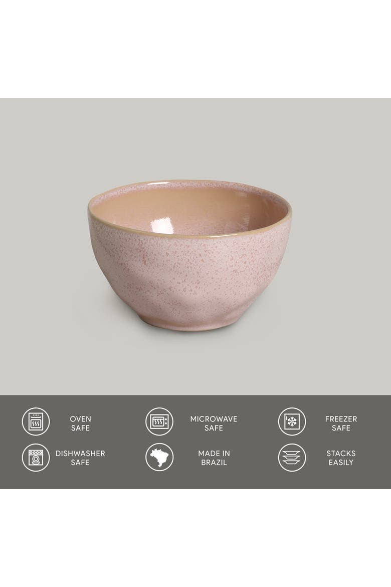 Organic Soup/Dessert Bowl Set of 6, Alternate, color, Litchi