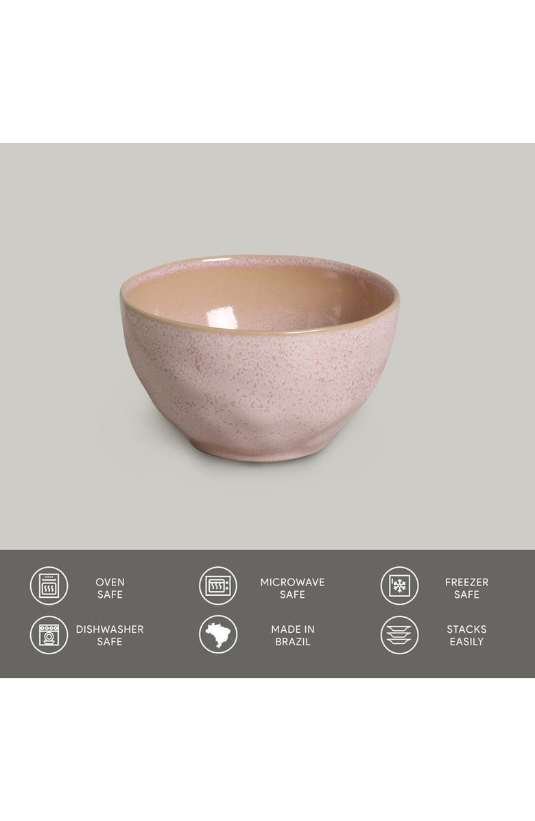 Porto Brasil Organic Soup/Dessert Bowl - Set of 6, Alternate, color, Litchi