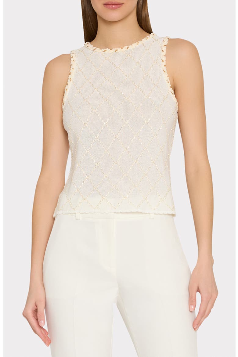 Meli Beaded Sleeveless Sweater, Main, color, OFF WHITE