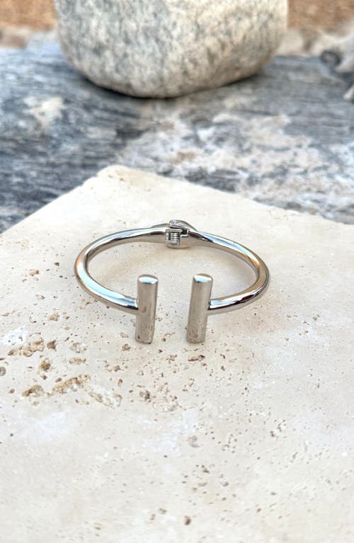 Adornia Bar Cuff Bracelet In Silver