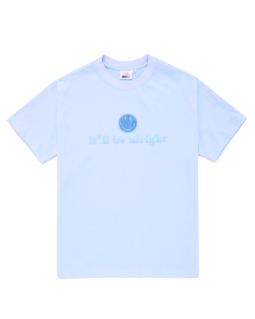 Samii Ryan Smiley It'll Be Alright Oversized Tee In Blue