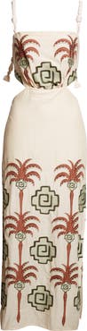 Johanna Ortiz Tributaries Embroidered Cotton Blend Dress