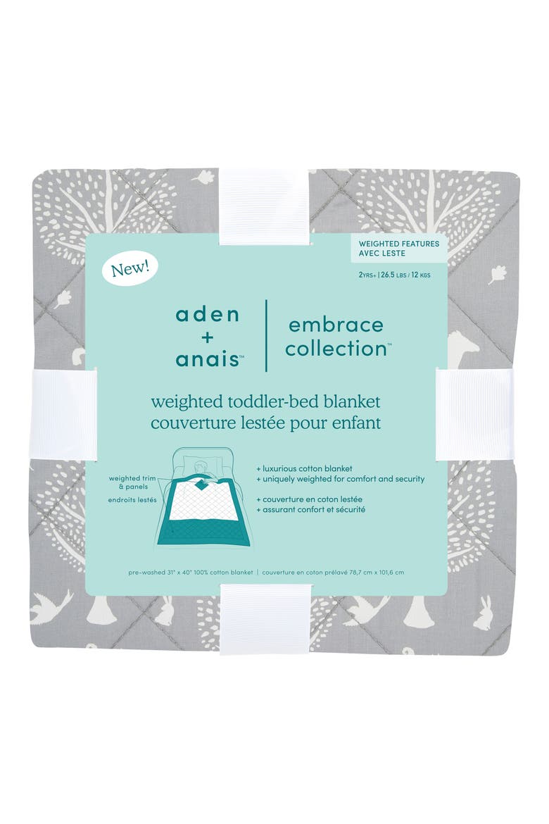 Embrace Weighted Toddler Bed Blanket, Alternate, color, DREAM FOREST