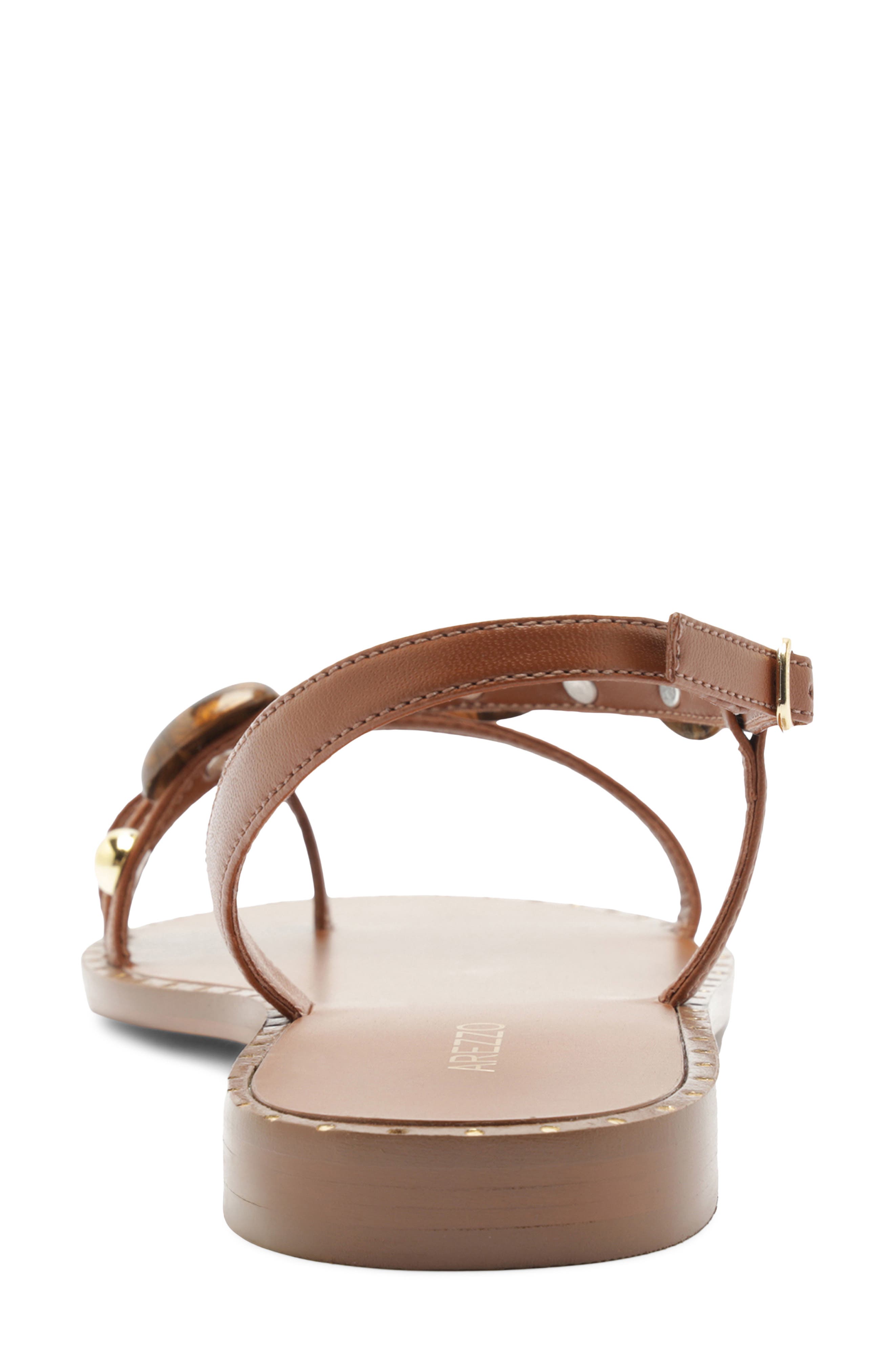 Arezzo Diana Slingback Toe Loop Sandal, Alternate, color, Soul Natural