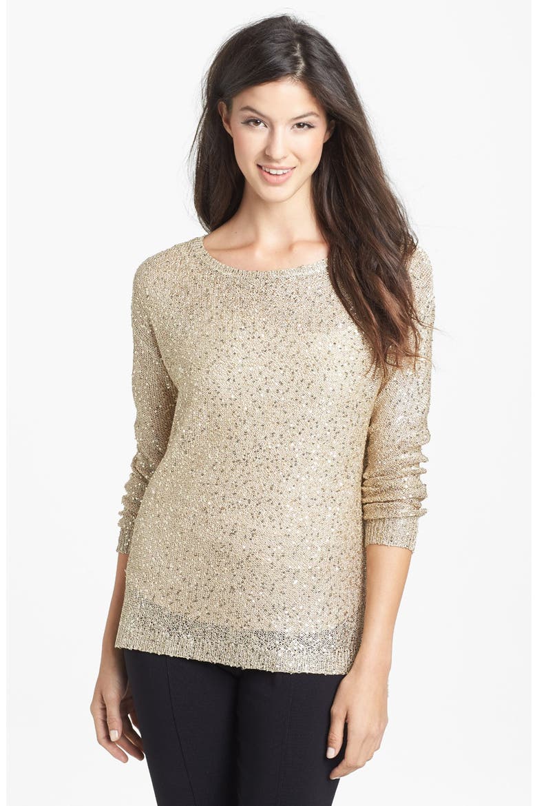 Sequin Pullover, Main, color, GOLD
