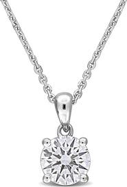 Julianna B. Lab-Grown Diamond Solitaire Necklace 10k Gold