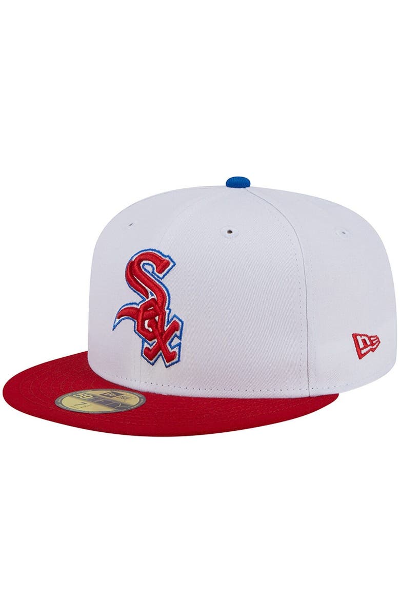 New Era Men's New Era White/Red Chicago White Sox Undervisor 59FIFTY Fitted Hat, Alternate, color, White