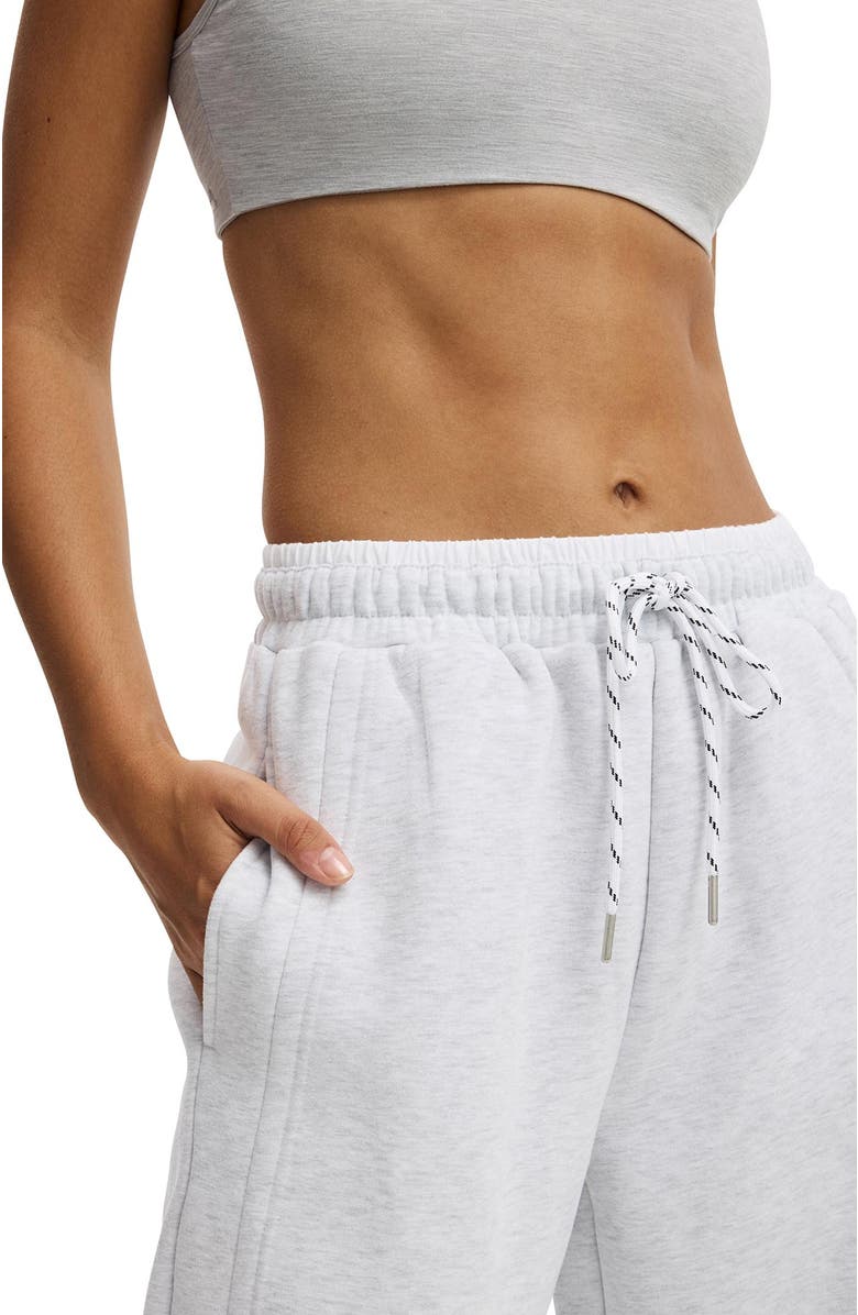 COTTON ON BODY Women's Active Plush Double Waistband Sweatpant, Alternate, color, Cloudy Grey Marle