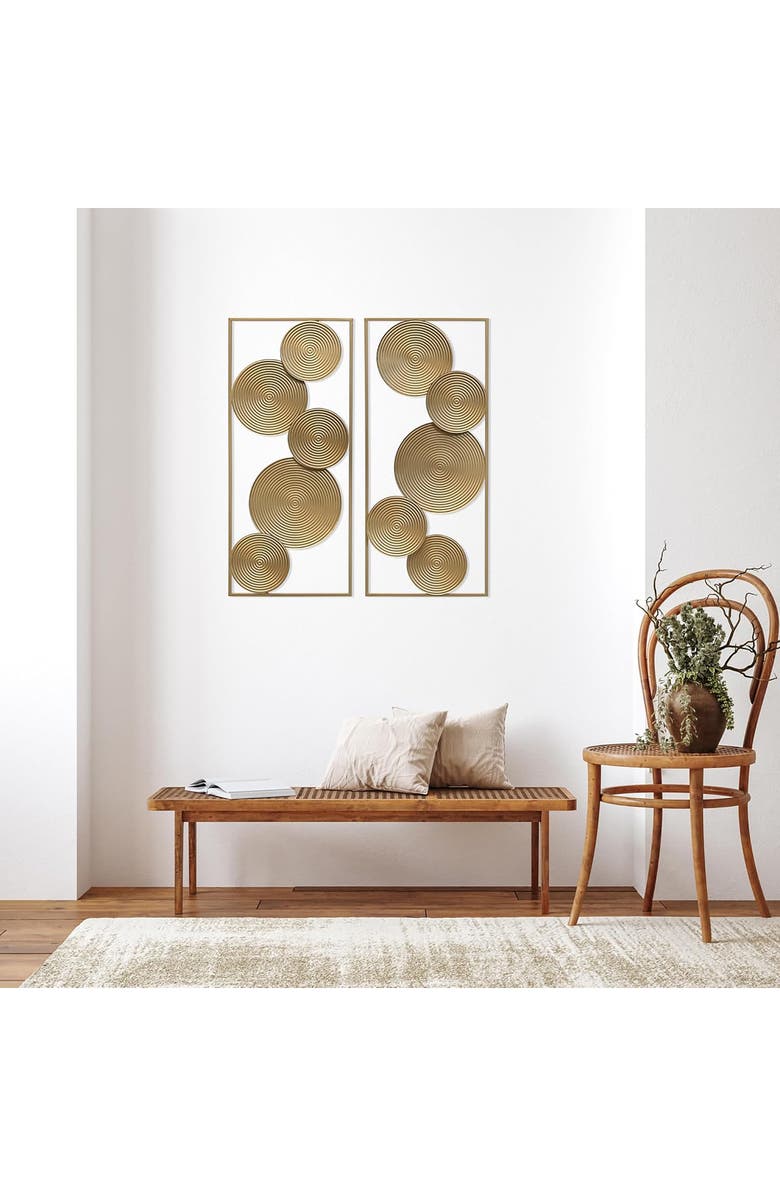 PARKLAND COLLECTION Set of 2 Stacked Circle Wall Decor, Alternate, color, 