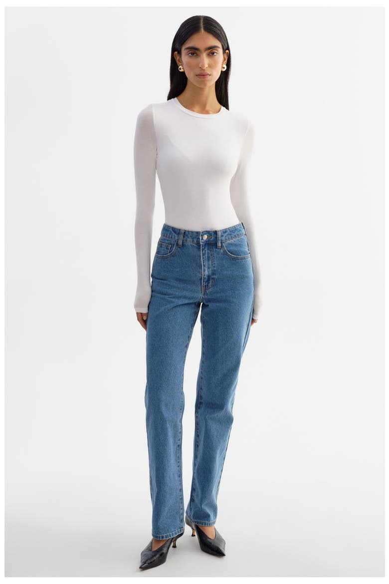 Shannon D | Denim Pants, Alternate, color, Mid Blue Wash