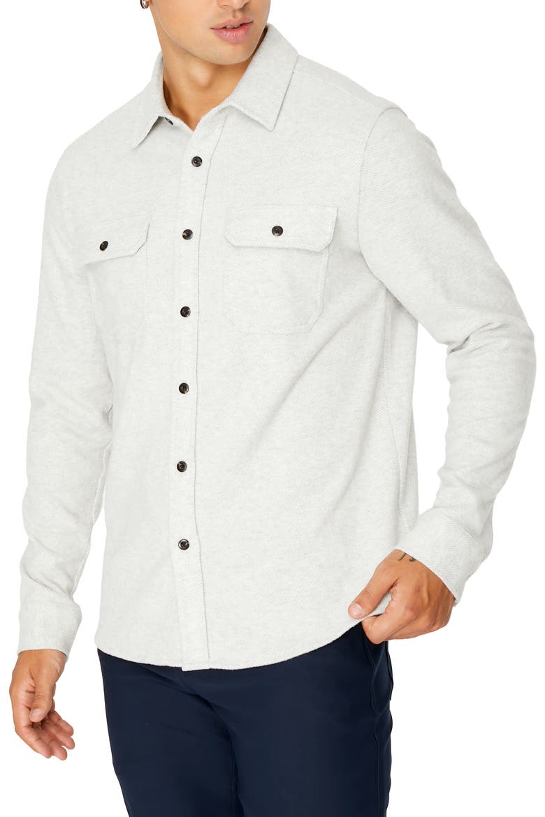 Generation Stretch Twill Button-Up Shirt, Alternate, color, ECRU