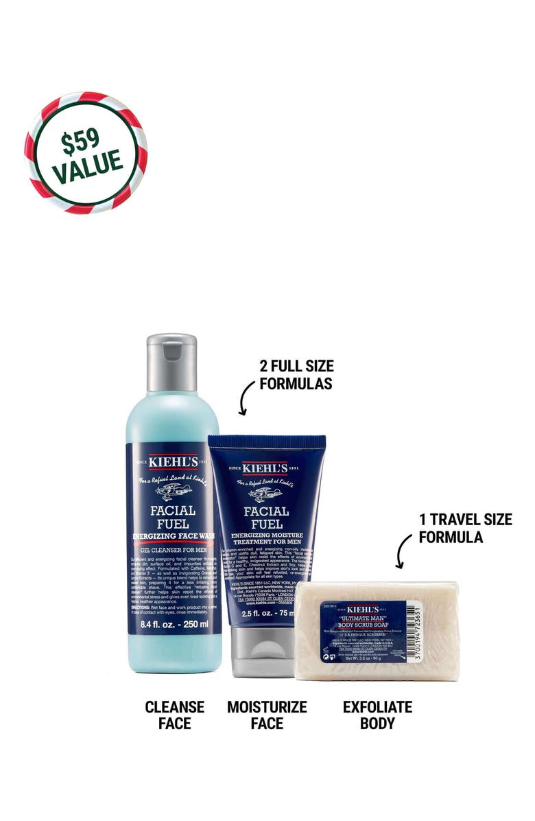 Kiehl's Since 1851 Men's Energizing Essentials Set USD $58 Value, Alternate, color,