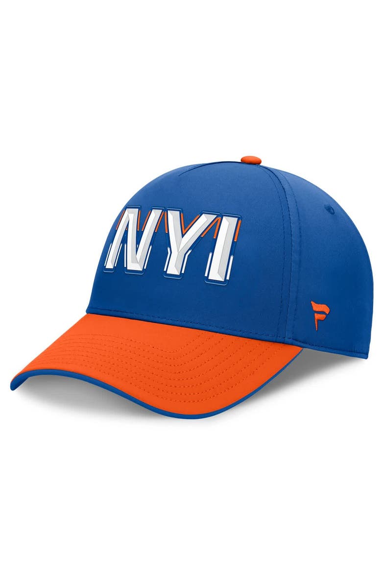 FANATICS Men's Fanatics Royal/Orange New York Islanders Authentic Pro Rink Team Code Flex Hat, Main, color, Royal