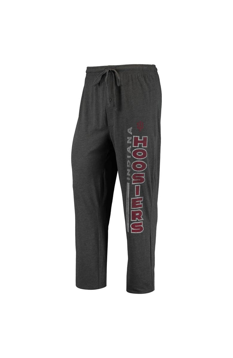 CONCEPTS SPORT Men's Concepts Sport Heathered Charcoal/Crimson Indiana Hoosiers Meter T-Shirt & Pants Sleep Set, Alternate, color, 