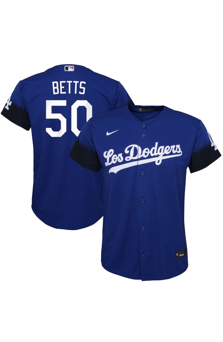 Nike Youth Nike Mookie Betts Royal Los Angeles Dodgers City Connect Replica Player Jersey, Alternate, color, 