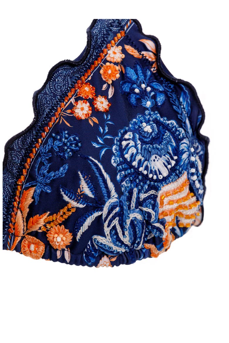 Lolita Azure Beaded Triangle Bikini Top, Alternate, color, BLUE MULTI