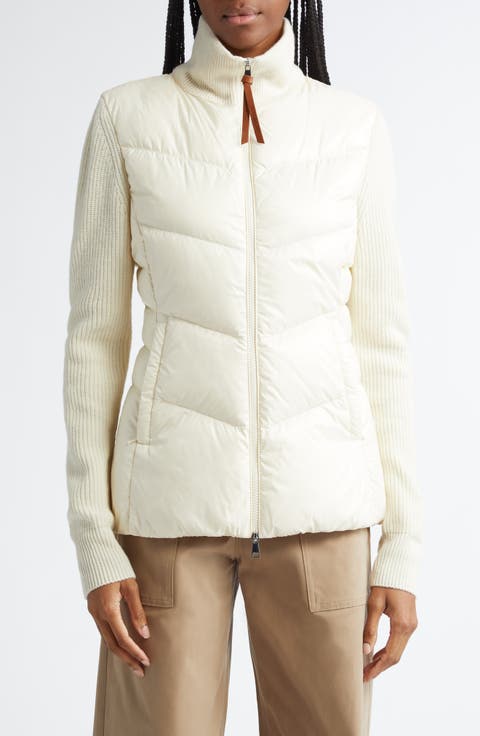 Quilted Down & Knit Cardigan