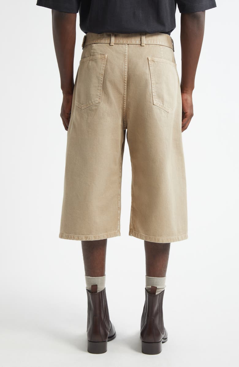 Lemaire Twisted Seam Belted Denim Shorts, Alternate, color, 