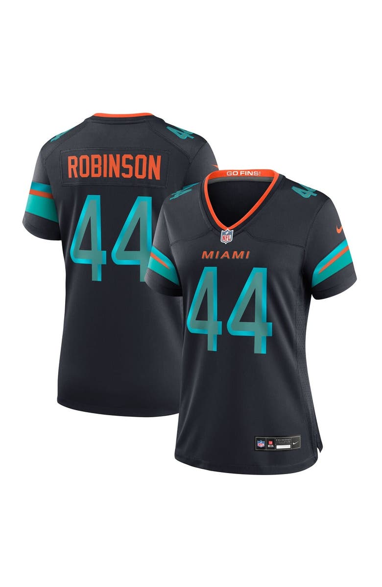 Nike Women's Nike Chop Robinson Pitch Blue Miami Dolphins 2025 Rivalries Collection Game Jersey, Main, color, Navy