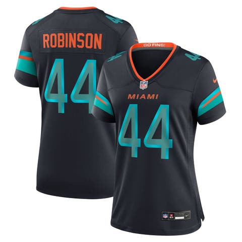 Women's Nike Chop Robinson Pitch Blue Miami Dolphins 2025 Rivalries Collection Game Jersey