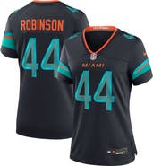 Nike Women's Nike Chop Robinson Pitch Blue Miami Dolphins 2025 Rivalries Collection Game Jersey