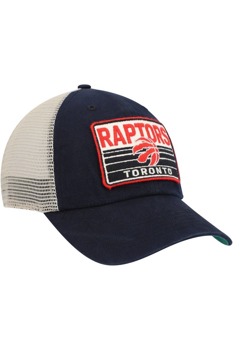 Men's '47 Black/Natural Toronto Raptors Four Stroke Clean Up Snapback Hat, Alternate, color, Black