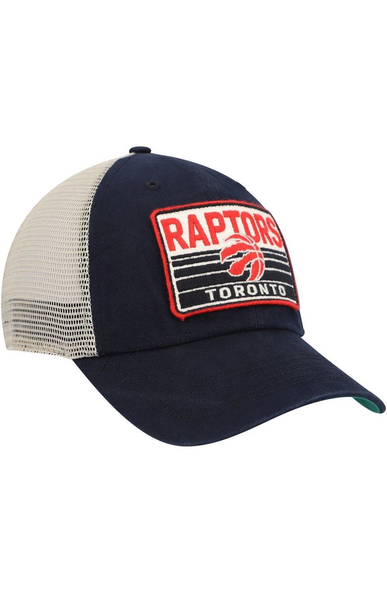 '47 Men's '47 Black/Natural Toronto Raptors Four Stroke Clean Up Snapback Hat, Alternate, color, 