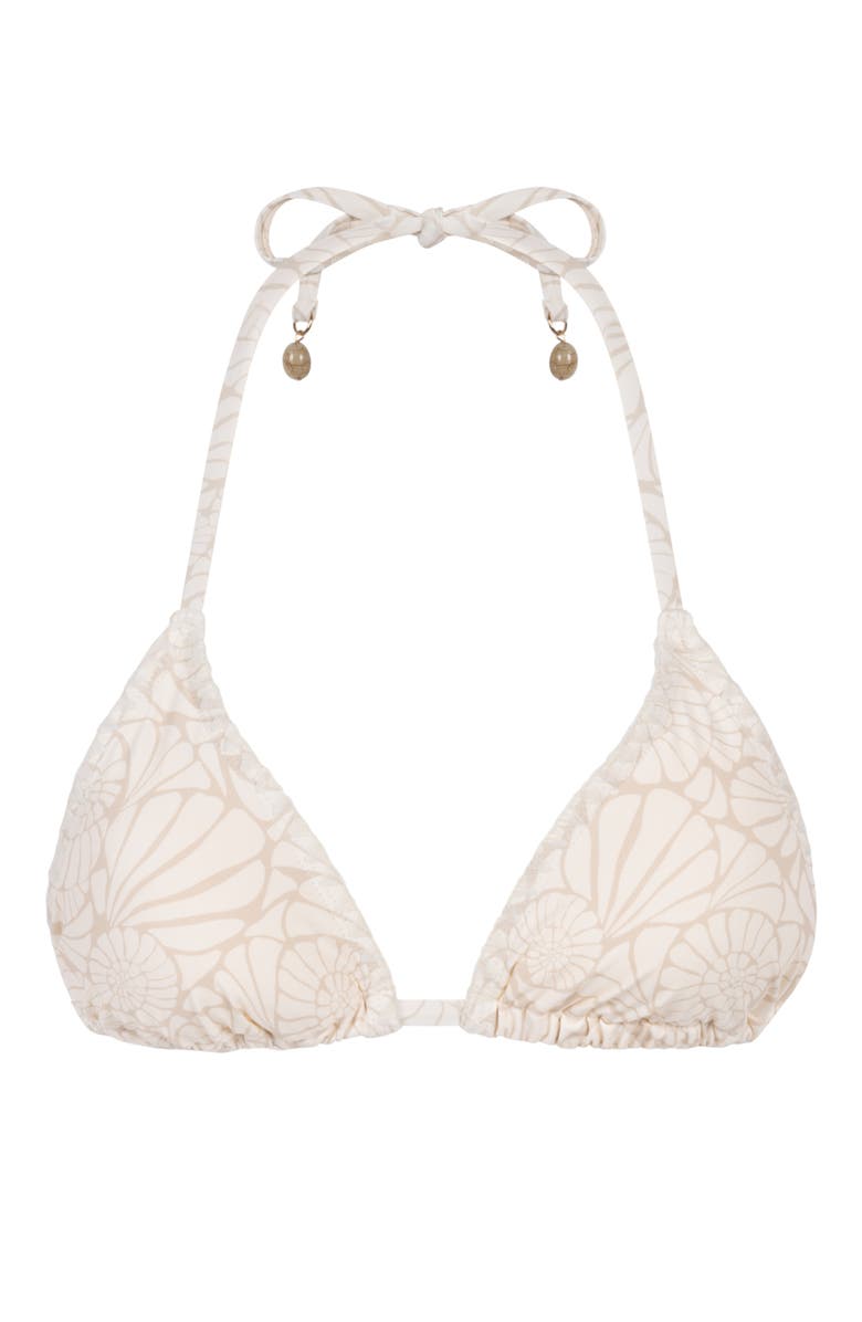 Hunkemöller Caicos Triangle Bikini Top, Alternate, color, Fog