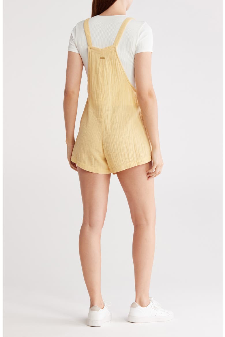 Beach Crush Cotton Gauze Cover-Up Romper, Alternate, color, PALE YELLOW