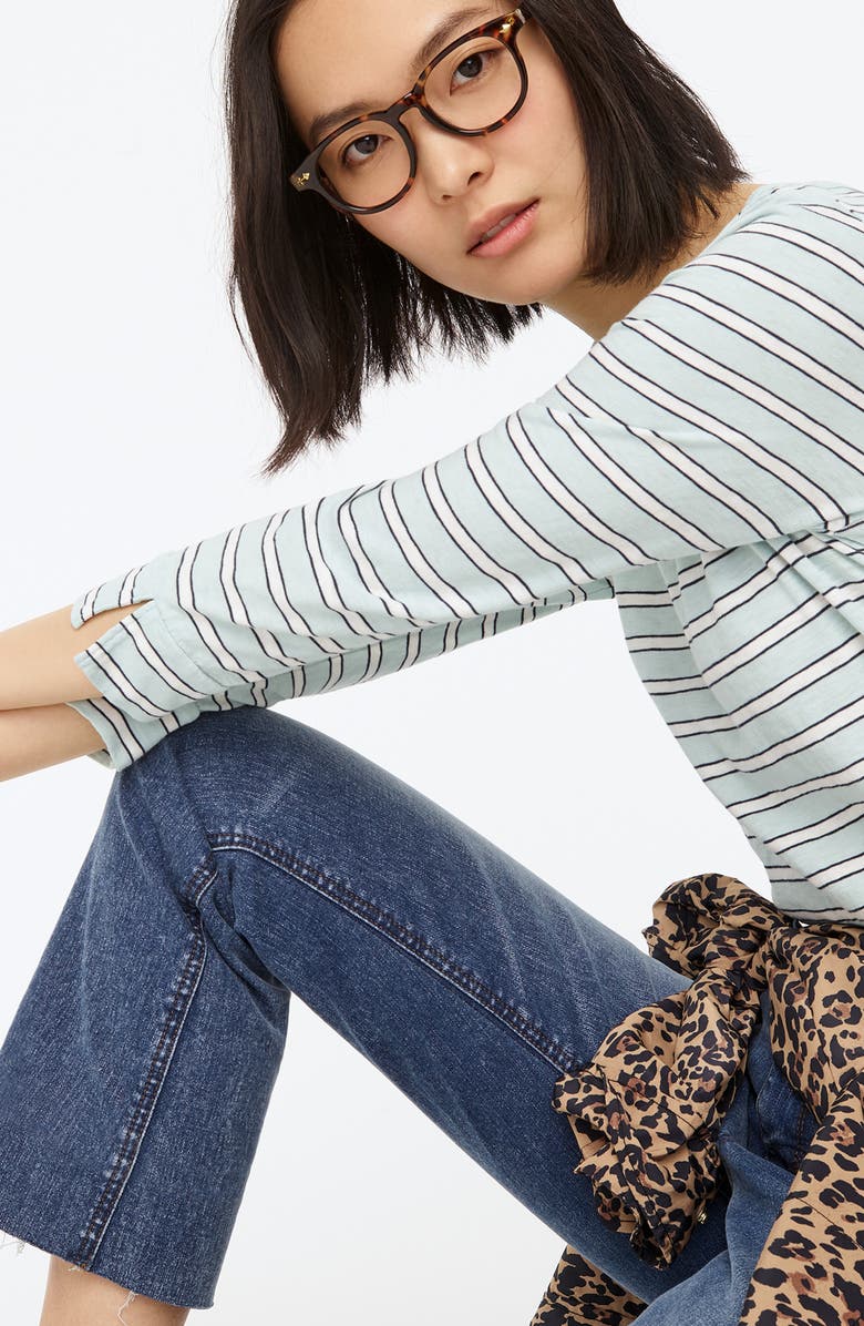 J.Crew Stripe Boatneck Painter T-Shirt, Alternate, color,