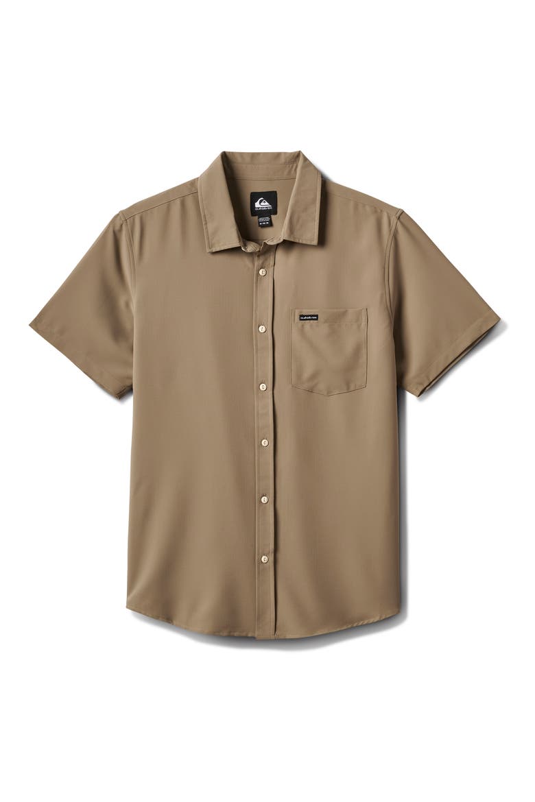 Allport Classic Short Sleeve Performance Button-Up Shirt, Alternate, color, FALLEN ROCK